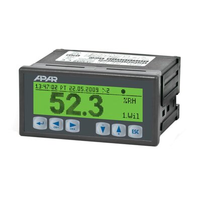 Rejestrator dwukanałowy, 230 V AC, wyjścia 1 przekaźnikowe, 1 dla SSR, AR200